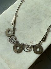 Load image into Gallery viewer, Vintage Modernist Spiral Sterling Silver Necklace 19”
