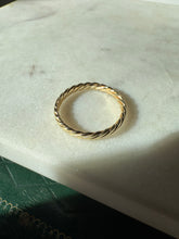 Load image into Gallery viewer, Classic Gold Vermeil Twisted Stacker Ring Size 11.25
