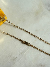 Load image into Gallery viewer, Italian Gold Vermeil Paperclip Link Chain 20”

