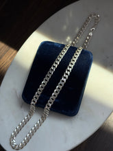Load image into Gallery viewer, Italian Solid Sterling Silver Beveled Edge Cuban Link Chain 22”

