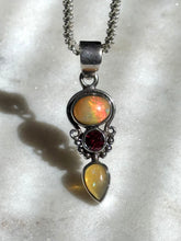 Load image into Gallery viewer, Opal &amp; Tourmaline Sterling Silver Pendant
