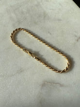 Load image into Gallery viewer, Italian Gold Vermeil Solid Rope Chain Bracelet 7.25”
