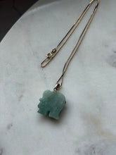 Load image into Gallery viewer, Jade Elephant Gold Vermeil Necklace
