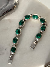 Load image into Gallery viewer, Vintage Malachite Sterling Silver Bracelet 7”
