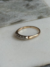 Load image into Gallery viewer, Vintage 14k Gold Diamond Band Size 5.5
