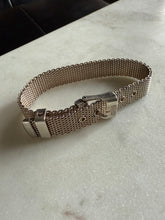 Load image into Gallery viewer, Mesh Buckle Sterling Silver Bracelet 6”-7”
