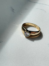 Load image into Gallery viewer, Gold Vermeil Heart Ring Size 7.75
