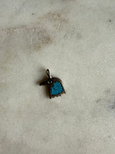 Load image into Gallery viewer, Crushed Turquoise Sterling Silver Eagle Charm
