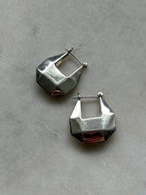 Load image into Gallery viewer, Vintage Geometric Sterling Silver Hoops
