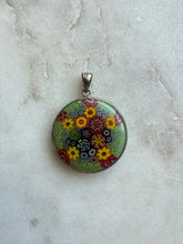 Load image into Gallery viewer, Flower Power Millefiori Sterling Silver Pendant
