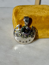 Load image into Gallery viewer, Peridot &amp; Mystic Topaz Sterling Silver Celestial Pendant
