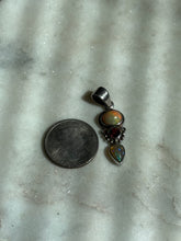 Load image into Gallery viewer, Opal &amp; Tourmaline Sterling Silver Pendant
