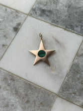 Load image into Gallery viewer, Malachite Inlay 14k Gold Star Pendant
