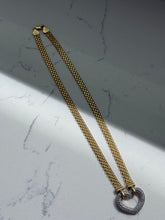 Load image into Gallery viewer, Two-Tone Gold Vermeil Heart Necklace 17”
