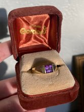 Load image into Gallery viewer, Channel Set Amethyst Vintage 14k Gold Ring
