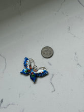 Load image into Gallery viewer, Vintage Enamel Butterfly Large Pendant
