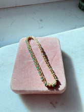 Load image into Gallery viewer, Emerald &amp; Diamond 10k Gold Tennis Bracelet 7”
