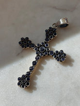 Load image into Gallery viewer, Solid Sterling Silver Tanzanite Cross Pendant
