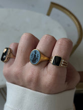 Load image into Gallery viewer, Black Onyx &amp; Diamond 14k Yellow Gold Ring Size 7.75
