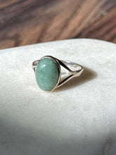 Load image into Gallery viewer, Jade Sterling Silver Ring Size 9.5
