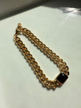Load image into Gallery viewer, Cuban Link Bracelet w/ Glass Stone 7”

