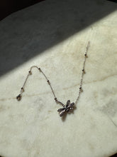 Load image into Gallery viewer, Dragonfly Sterling Silver Ankle Bracelet 9.75”
