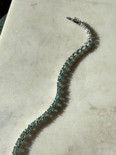 Load image into Gallery viewer, Blue Sterling Silver Tennis Bracelet 7.5”
