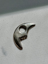Load image into Gallery viewer, Flat Back Crescent Moon Sterling Pendant
