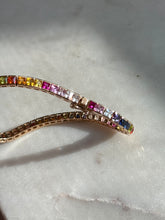Load image into Gallery viewer, Colorful Gold Vermeil Tennis Bracelet 7.5”
