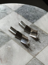 Load image into Gallery viewer, Modernist Vintage Sterling Silver Panel Dangle Earrings
