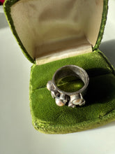 Load image into Gallery viewer, Pearl &amp; CZ Sterling Silver Ring Size 6.5
