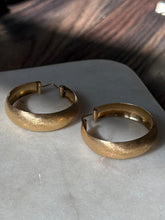 Load image into Gallery viewer, Large Vintage 18k Yellow Gold Hoop Earrings
