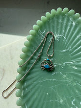 Load image into Gallery viewer, Turquoise Crab Sterling Silver Necklace 18”
