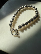Load image into Gallery viewer, Ball Sterling Silver Toggle Clasp Bracelet
