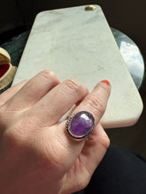 Load image into Gallery viewer, Amethyst Sterling Silver Ring Size 7.75
