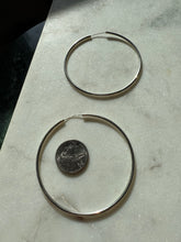 Load image into Gallery viewer, Extra Large Sterling Silver Hoops 2.75”
