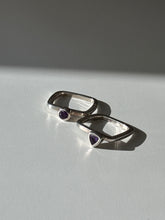 Load image into Gallery viewer, Amethyst Sterling Silver Stacker Rings Size 6
