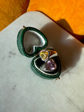 Load image into Gallery viewer, Chunky Heart Bypass Sterling Silver Rhodium Plated Ring Size 8
