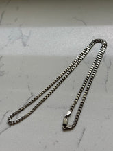Load image into Gallery viewer, Vintage Cuban Curb Link Sterling Silver Chain 20”
