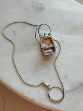 Load image into Gallery viewer, Vintage Woven Etched Purse Locket Sterling Silver Necklace 17.5”
