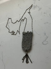 Load image into Gallery viewer, Vintage Wire Mesh Bag Necklace 32”
