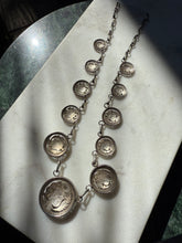 Load image into Gallery viewer, Sterling Silver 1864-1913 Peruvian Coin Necklace 17”
