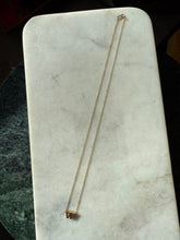 Load image into Gallery viewer, ‘W’ Slider 14k Yellow Gold Necklace 18”
