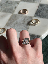 Load image into Gallery viewer, Cursive ‘D’ Initial Diamond 14k Gold Ring
