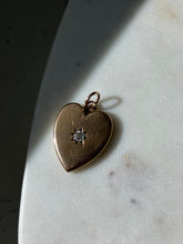 Load image into Gallery viewer, Antique Old Mine Cut Diamond 14k Gold Heart Locket

