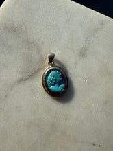 Load image into Gallery viewer, Blue Cameo Sterling Silver Pendant
