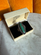 Load image into Gallery viewer, Bell Sterling Silver Turquoise Ring Size 8.5
