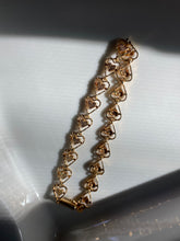 Load image into Gallery viewer, Heart Link Vintage 14k Yellow Gold Bracelet
