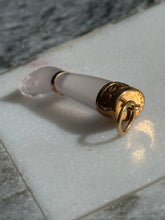 Load image into Gallery viewer, Chalcedony 18k Gold Mano Figa Pendant
