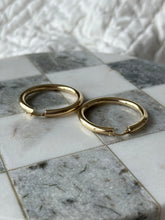 Load image into Gallery viewer, Vintage 10k Yellow Gold Large Tubular Hoop Earrings
